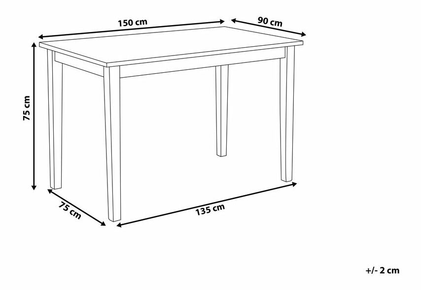 Jedálenský stôl Georgi (pre 6 osôb) (biela)