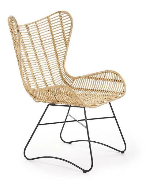 Kreslo Imogene (prirodna + čierna)