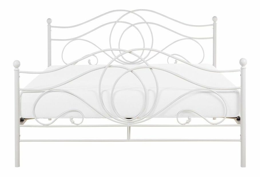 Bračni krevet 160 cm LAURA (s podnicom) (bijela)