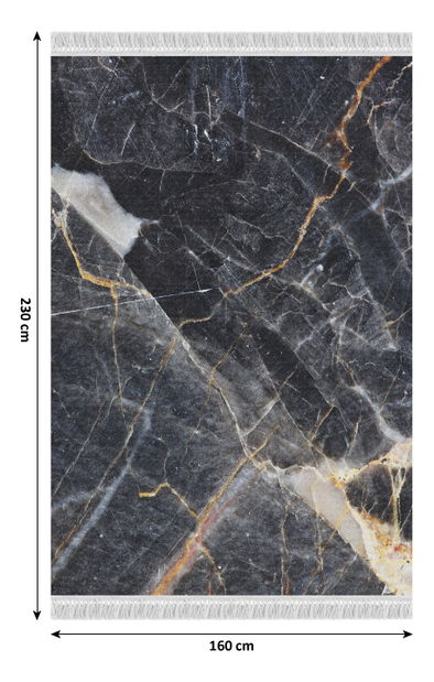 Koberec 160x230 Roven Typ 1 (čierny mramor)