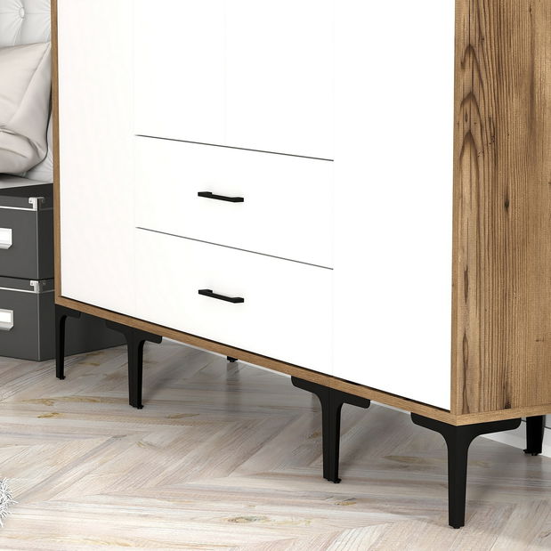 Dulap de haine Kiara STS (Nuc + Alb)