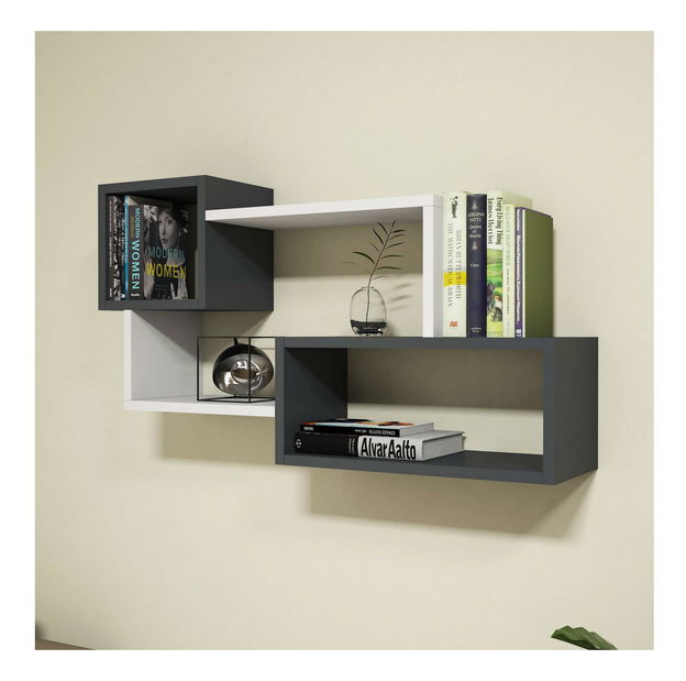 Raft Affie (Alb + antracit)