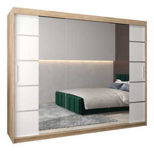 Ormar za garderobu 250 cm Verika 4 250 (hrast sonoma + bijela)