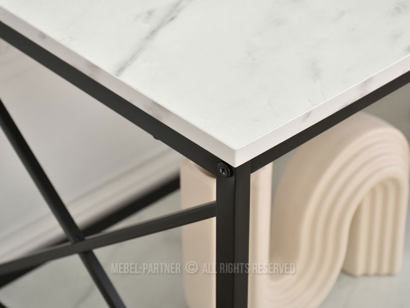 Masă TV/Dulap Jukky Stol Rtv (marmură albă + negru)