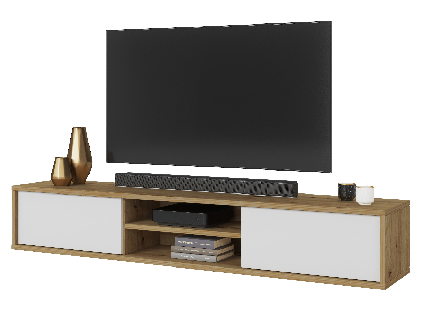 TV stolík Fiora 40 (dub artisan + biela)