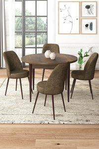 Set dining Torra (nuc baroc + maro) (pentru 4 persoane)