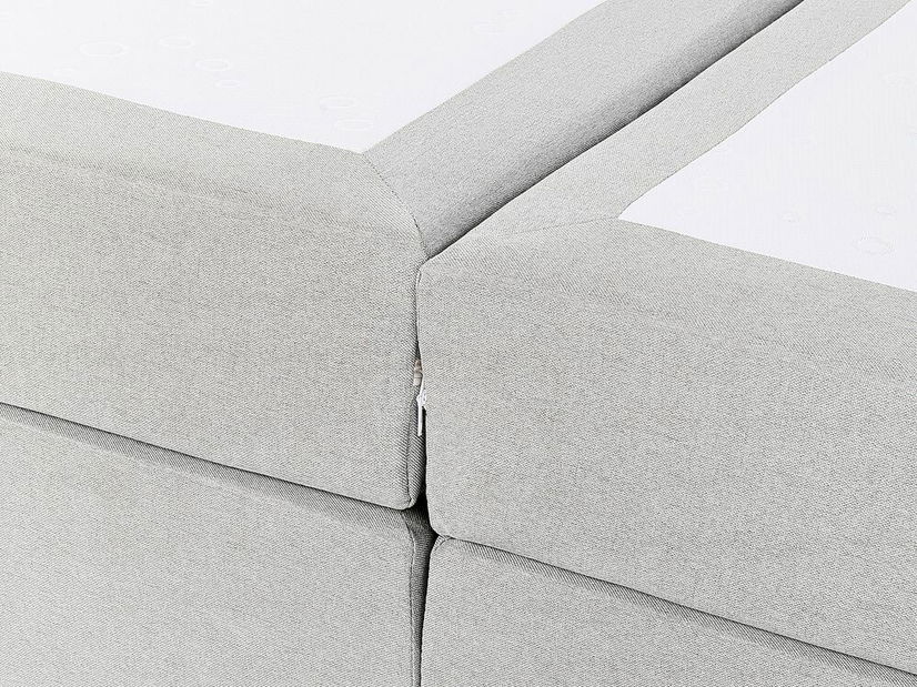 Manželská posteľ Boxspring 160 cm PREMIER (s matracmi) (svetlosivá)