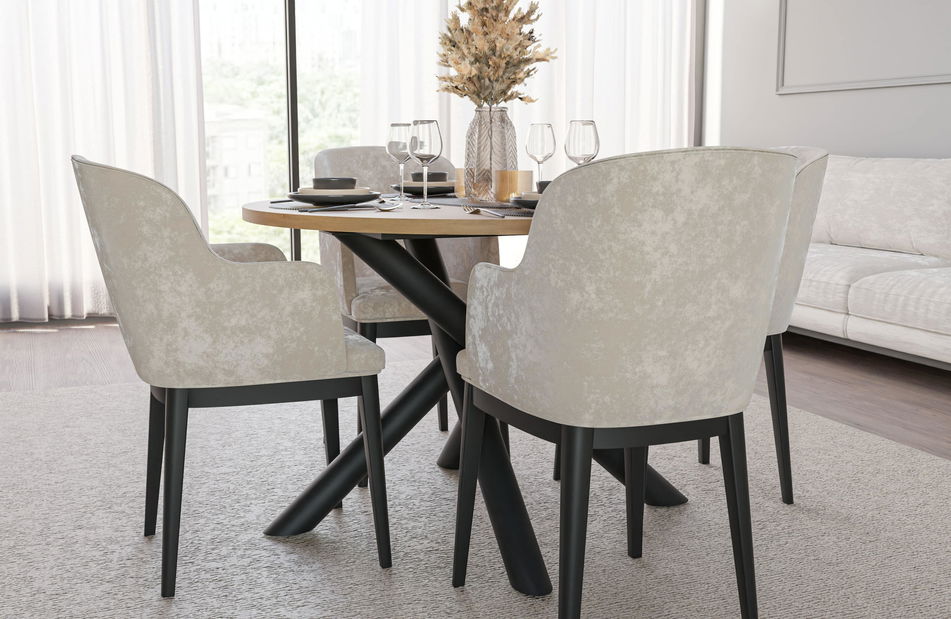 Okrúhly jedálenský stôl 110 cm Ossla (dub artisan)