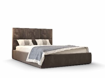 Bračni krevet 160 cm Elna (smeđa) (s podnicom i prostorom za odlaganje)