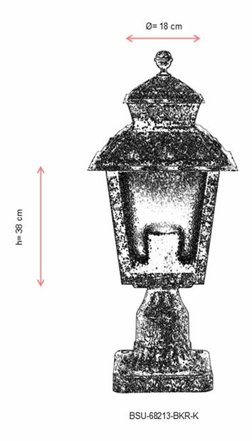 Kültéri fali lámpa Donell (barna)