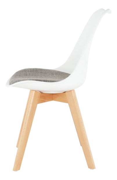 Jedálenská stolička Damiara (biela + hnedá)