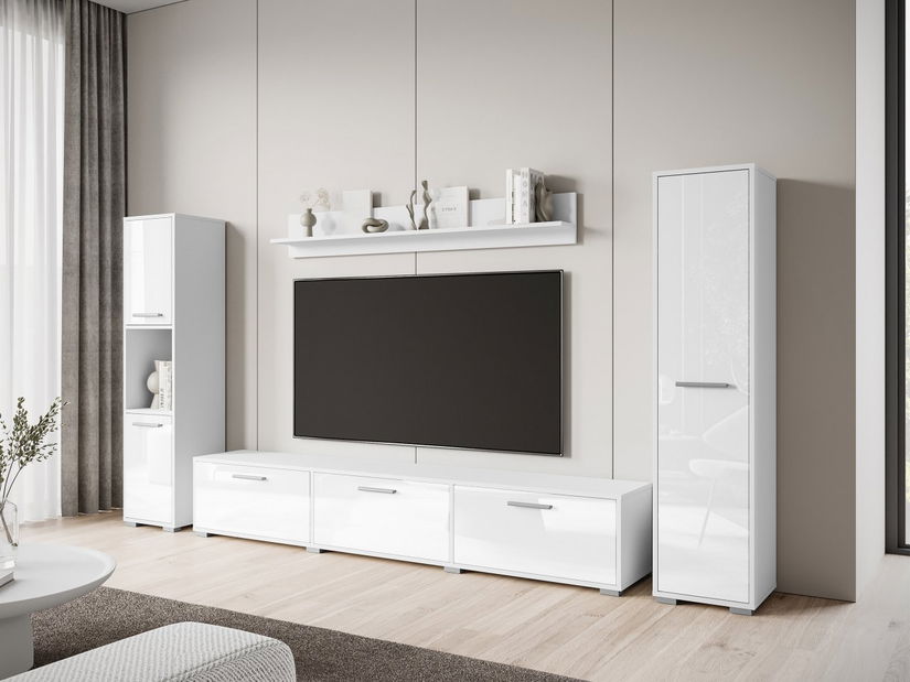 Mobilier living Ikinra XL (Alb + lucios Alb) 