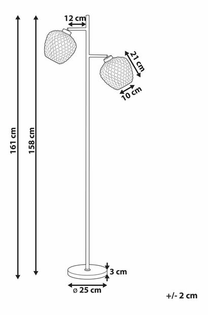 Suport lampă Suha (negru) 
