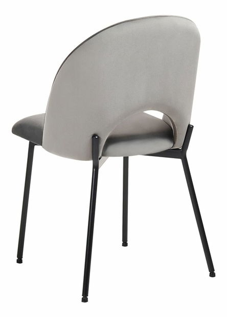 Set 2 buc. scaune pentru sufragerie CAVEL (poliester) (gri)