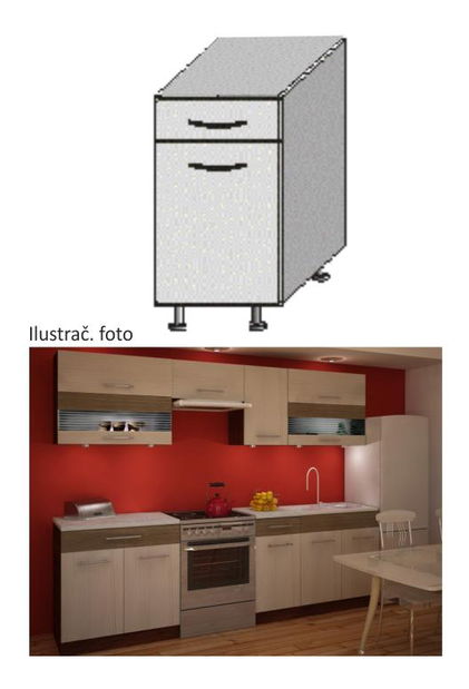 Dulap inferior de bucătărie D-40 Igo