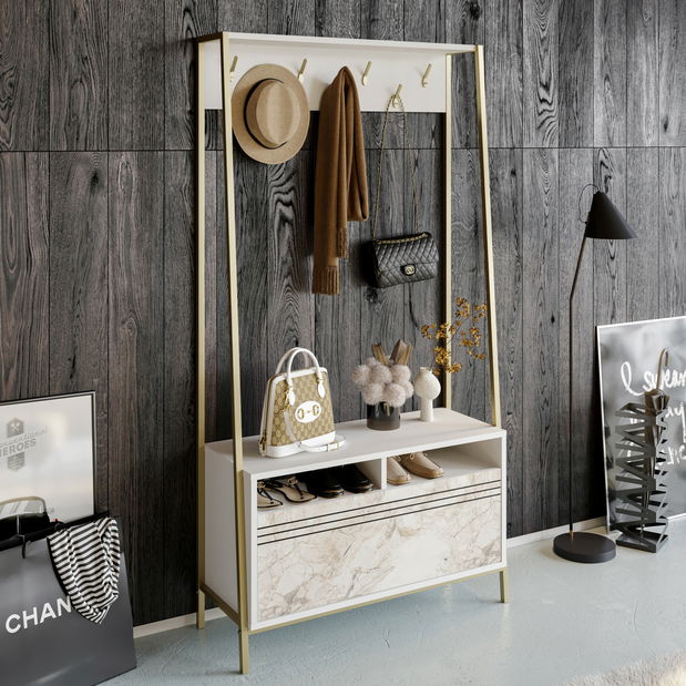 Set za predsoblje Dudulo (bijela)