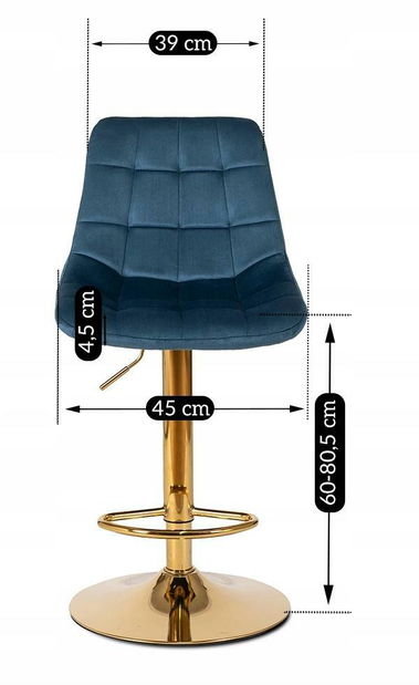 Barová stolička Aportaban 1 (modrá) 