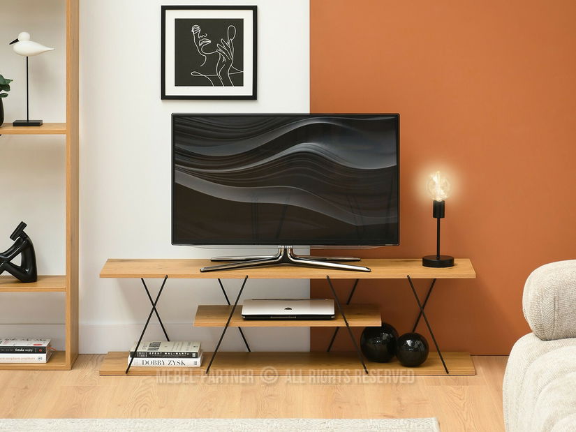 Măsuță TV/Dulap Haika (stejar + negru)