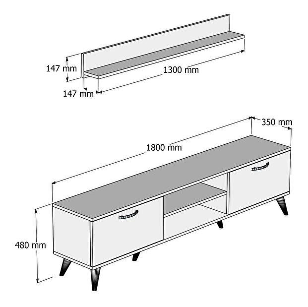 Mobilier living Lavune 1 (alb) 