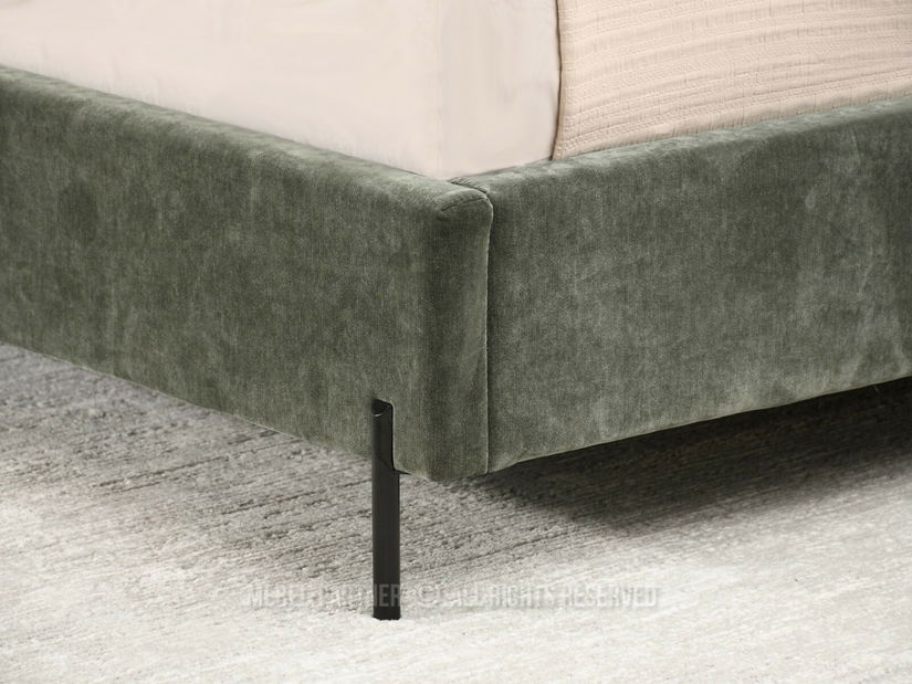 Pat matrimonial 160 cm Apelar (verde + negru)