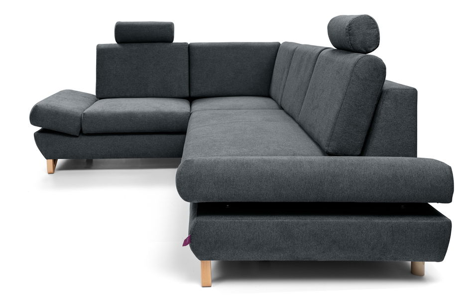 Rohová sedacia súprava Aveley II (antracit) (L)