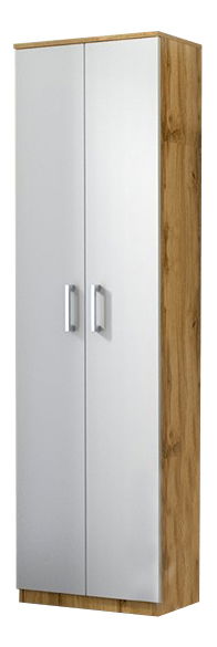 Šatniková skriňa Elera (dub wotan + biela)