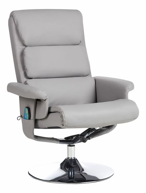 Masszázsfotel LEGAZO (műbőr) (szürke)