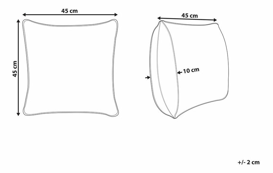 Set 2 ukrasna jastuka 45 x 45 cm Laria (zelena)