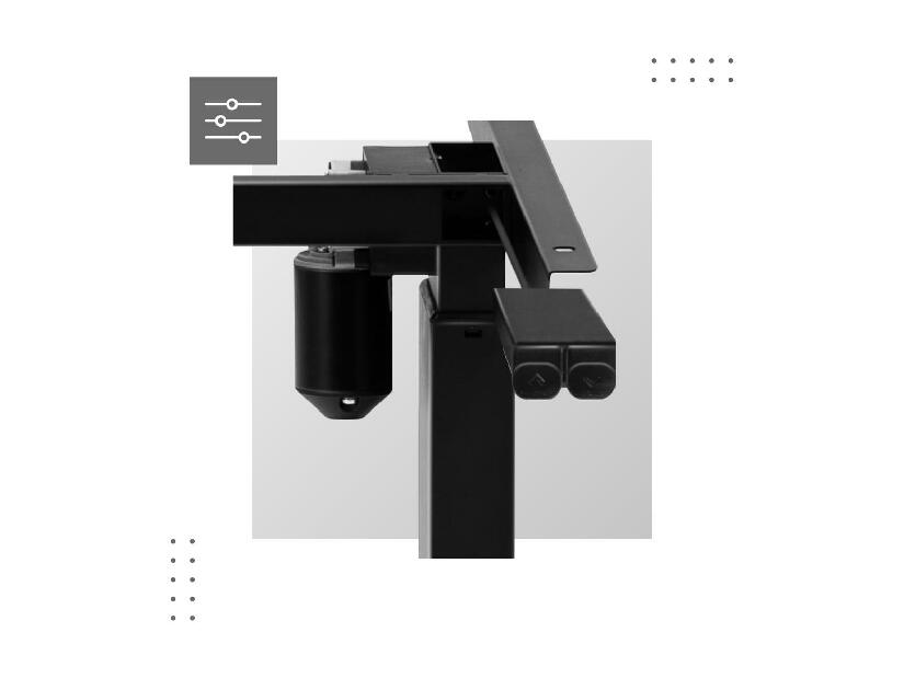 Elektromos asztalkeret Xenon 2.0 (fekete)