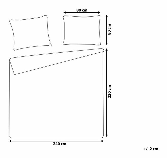 Posteljina 220 x 240 cm Morza (siva)