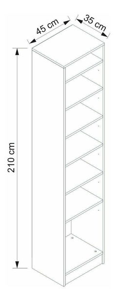 Dulap cu rafturi Nemake 15 (alb) 
