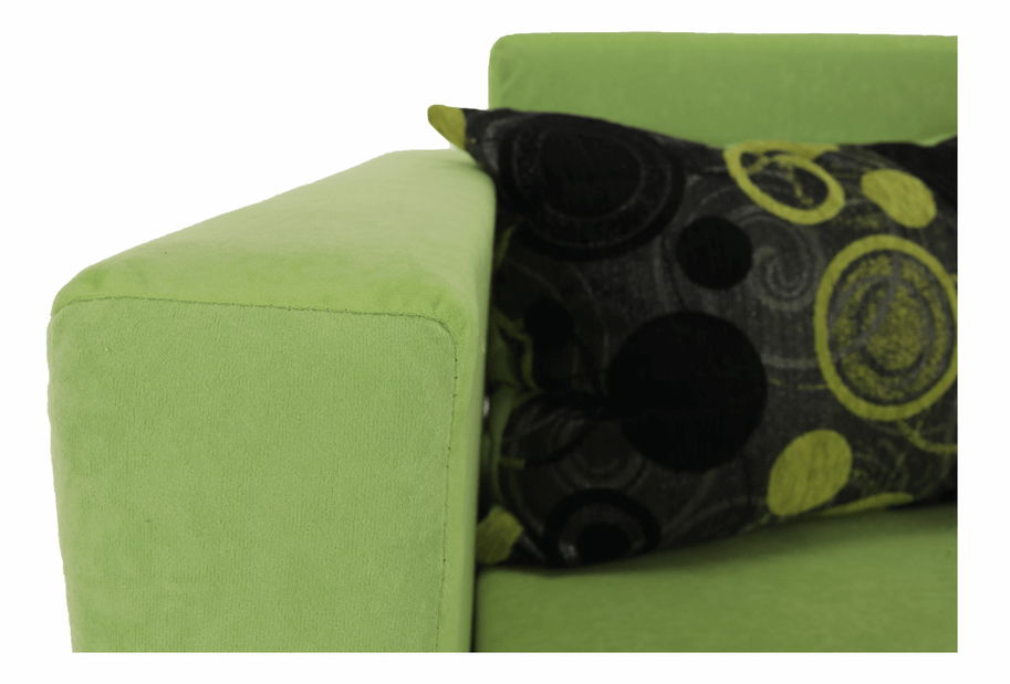 Gyerek kanapé Kubošík zöld + bézs (B)