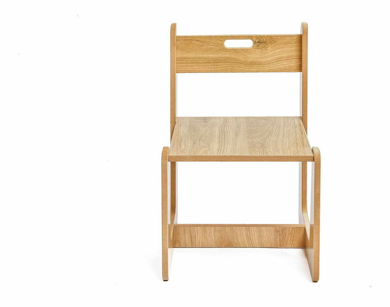 Set detský stolík a stolička Callie 2 (biela + naturálna)