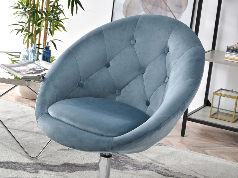 Kreslo Lush 3 (modrá + zlatá)