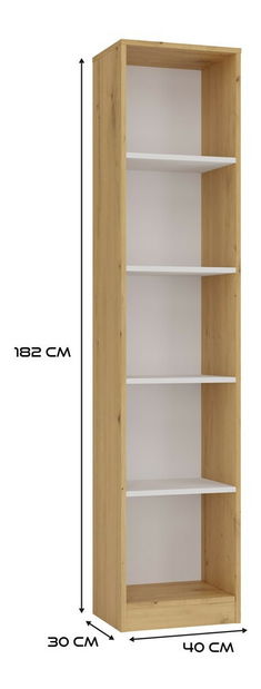 Regál Refarencios 2 (dub artisan + biela)