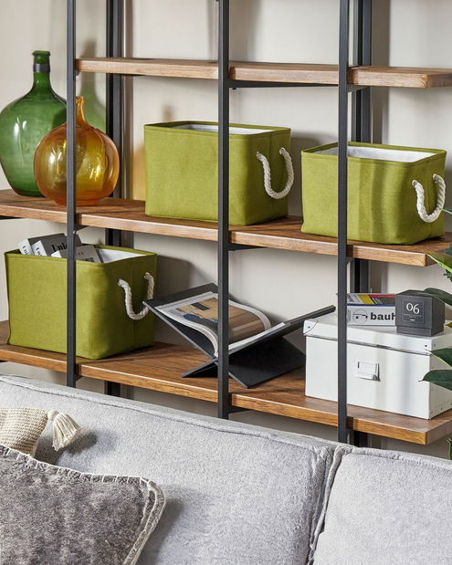 Set 3 ks úložných košov Deanna (zelená)