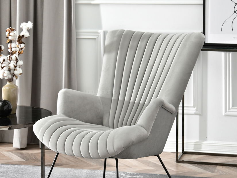 Fotoliu relax Nuttshell (gri + negru)