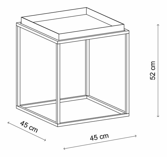 Konferenčný stolík Sintuanta A (hnedá)