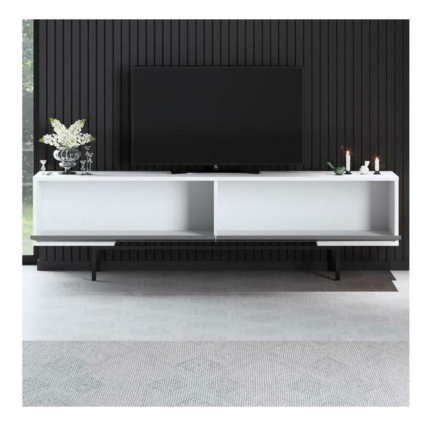 Masă TV/Dulap Flair 3 (antracit + Alb + Negru) 