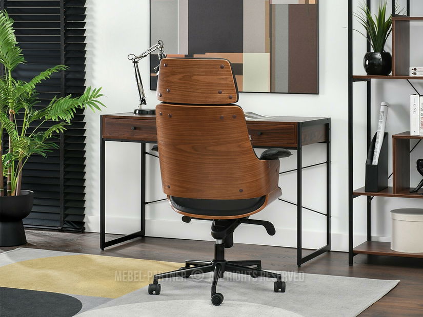 Fotoliu Clementine (nuc închis + negru)