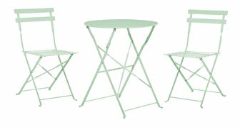 Set mobilier de grădină FLORI (verde) (pentru 2 persoane)