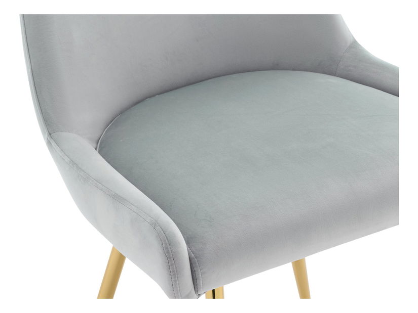 Set blagovaonskih stolica (2 kom.) Archie DC 1148 (siva + zlatna) 