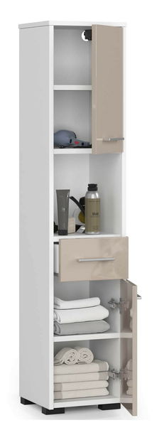 Fürdőszoba szekrény Farid Típus 3 (fényes cappucino)