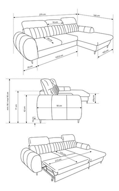 Kutna garnitura Bionic (plava) (D)