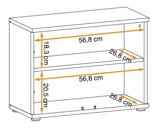 Botník Mablo F (antracit + dub artisan + čierna)