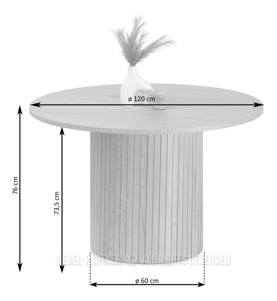 Masă de sufragerie Arvit 120 (stejar)