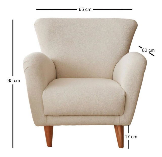 Fotel Tedelezza (fehér + dió)