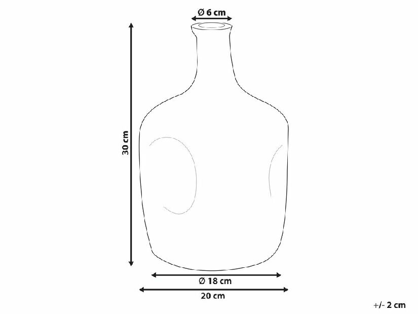 Vaza 30 cm Kerza (zelena)