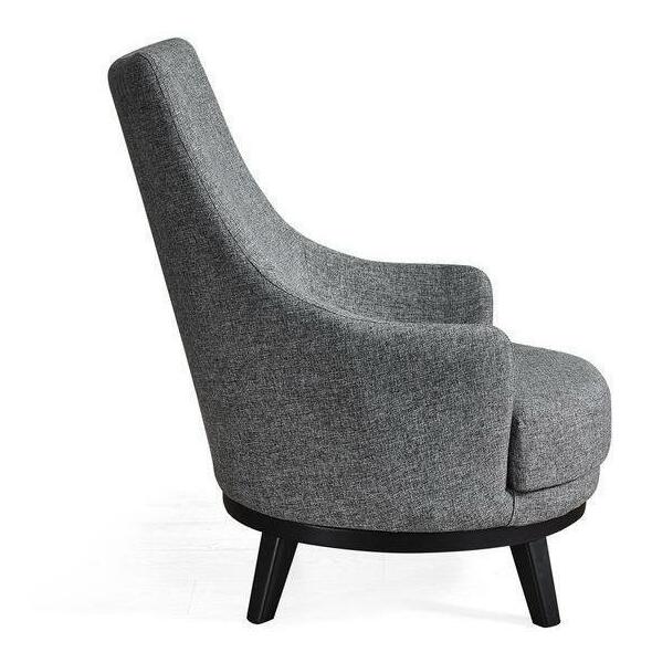 Fotel Balunella (világosszürke + fekete)