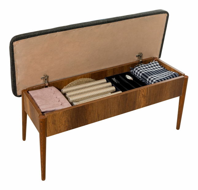 Blagovaonski stol na razvlačenje sa 2 stolice i 2 klupe Vlasta (orah + antracit)